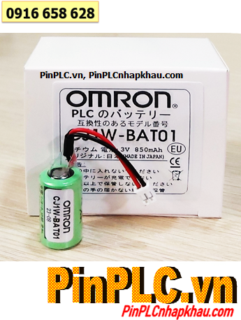 Omron CJ1W-BAT01, Pin nuôi nguồn Omron CJ1W-BAT01 Lithium 3V 1/2AA 850mAh, Xuất xứ NHẬT 